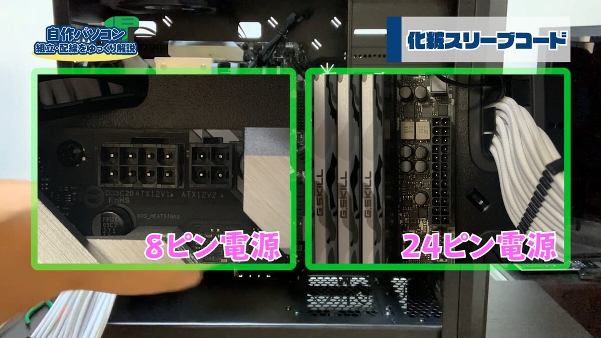 電源の化粧スリーブ延長コード